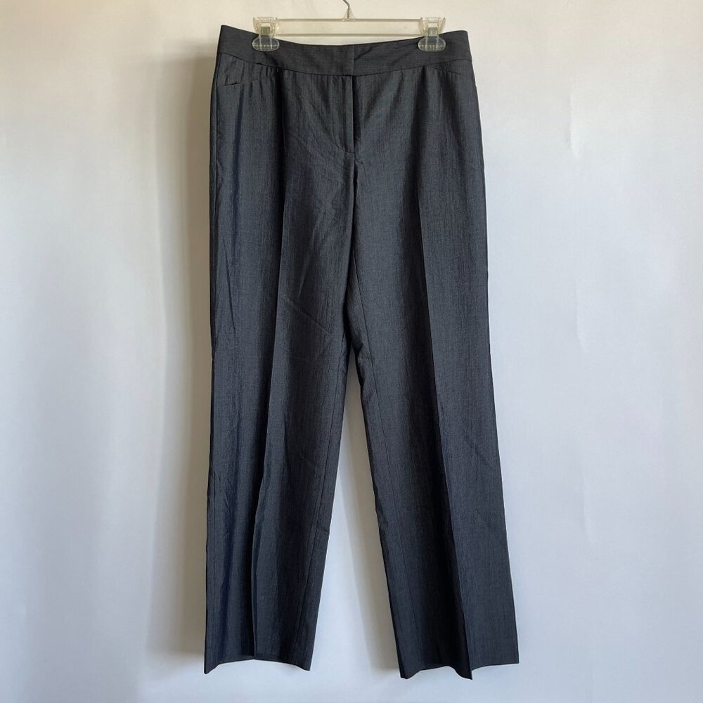 Alfani Womens Mid-Rise Straight Leg Dress Pants Size 6 Black Stretch Career